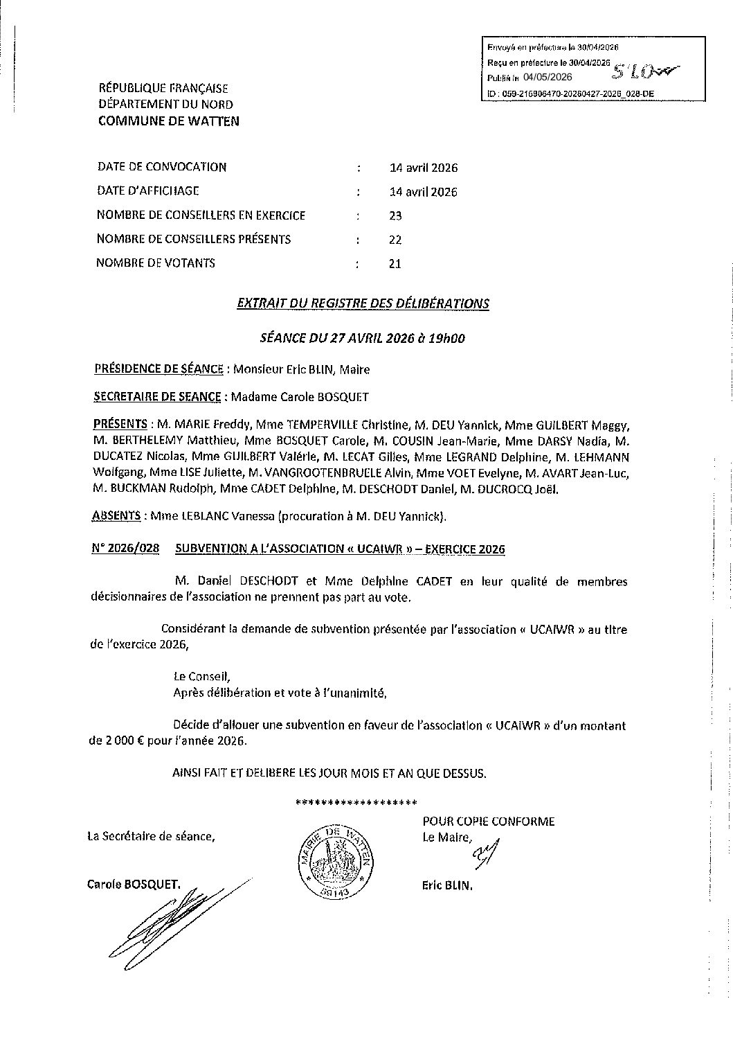 2026-028 subv union commerciale