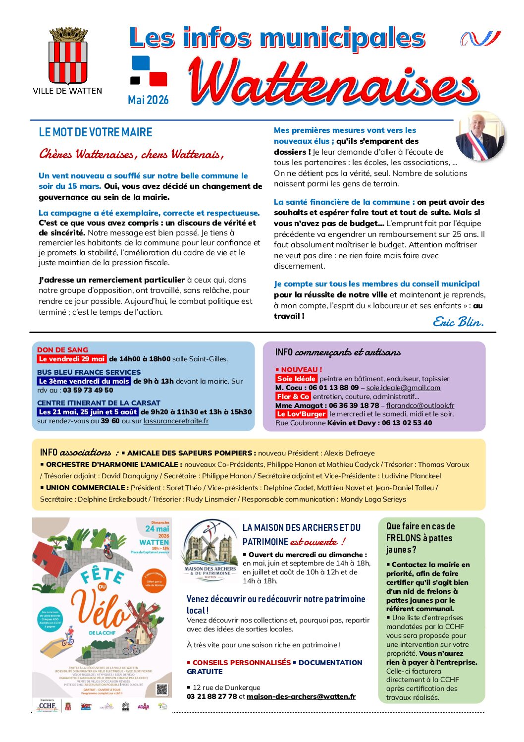 INFOS MUNICIPALES WATTENAISES de MAI 2026