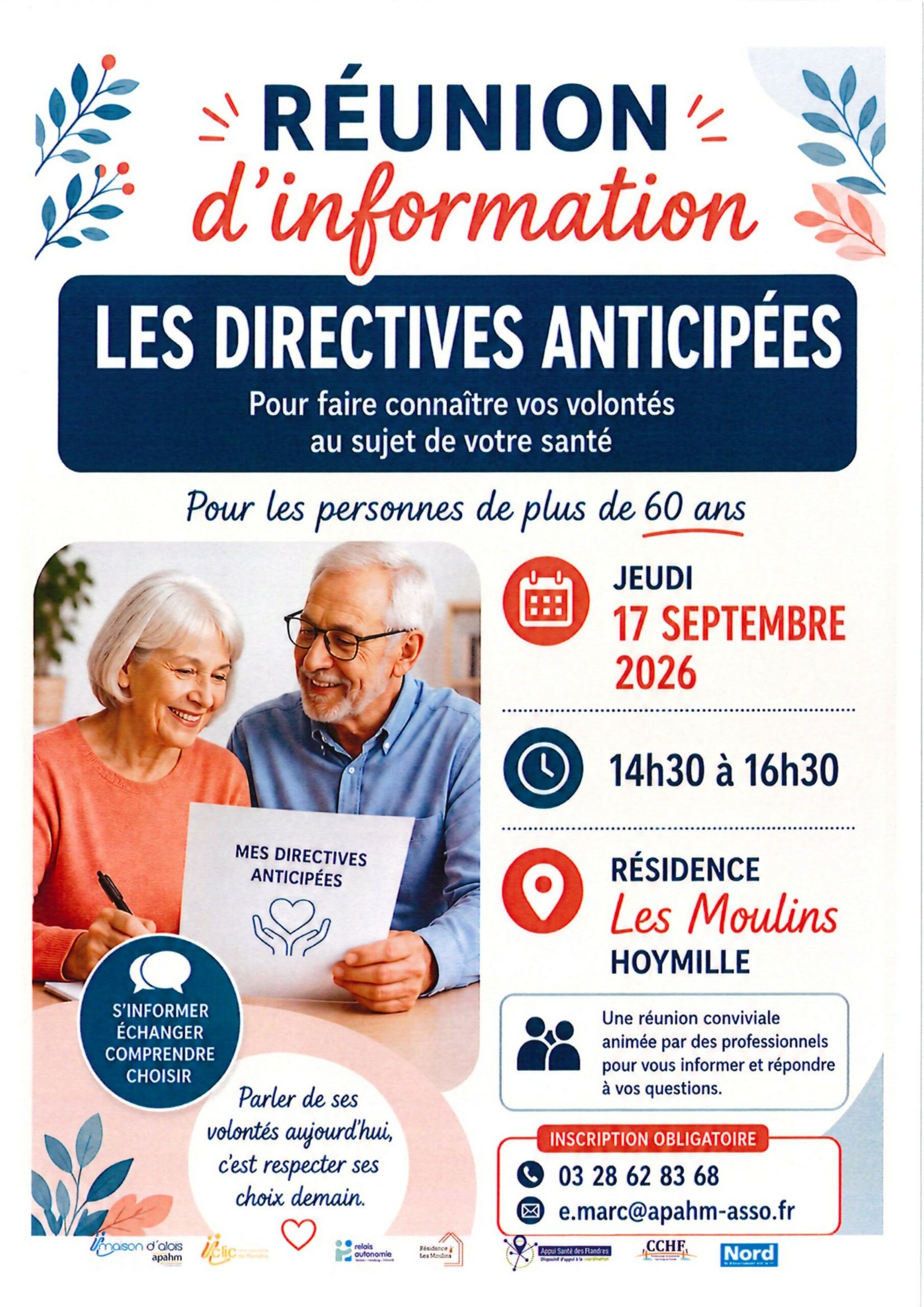 Réunion d&rsquo;information sur les directives anticipées (à Hoymille)