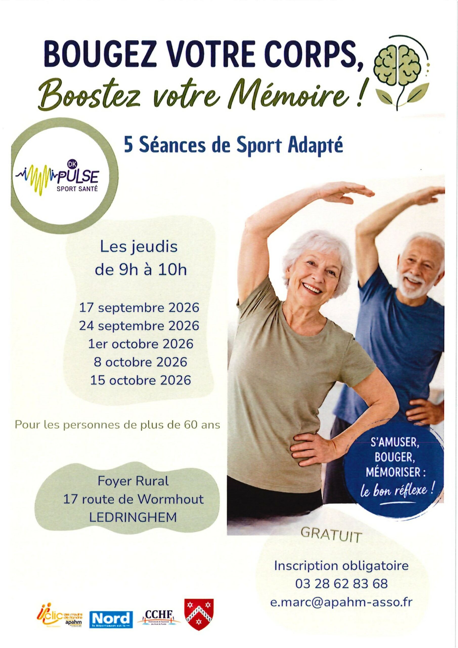 Séances de sport adapté (avec Dk&rsquo;Pulse à Ledringhem)
