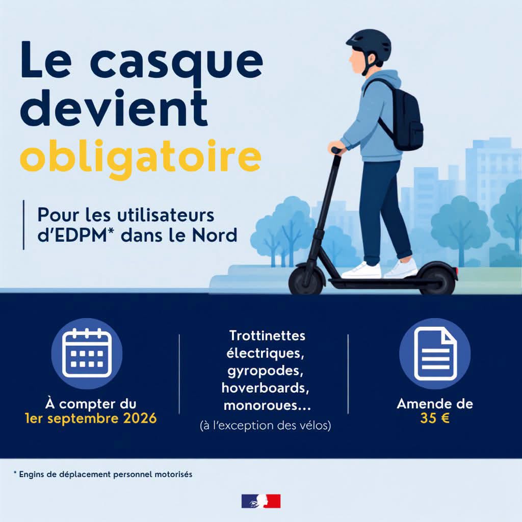 Port du casque obligatoire pour les trottinettes électriques